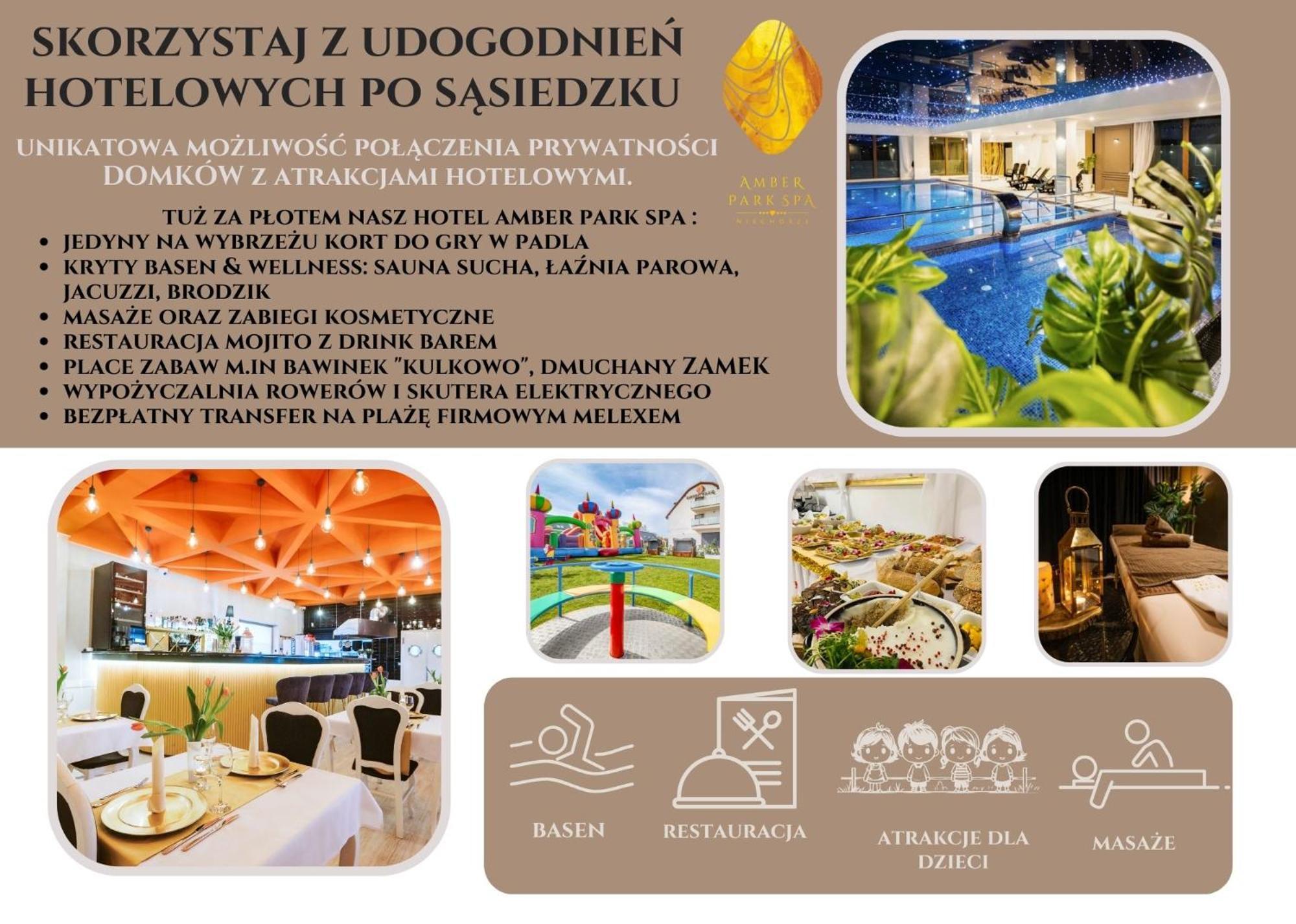 Olivina Park Spa - Domki Z Dostepem Do Krytego Basenu, Saun, Wyzywienia I Atrakcji Dla Dzieci Niechorze Exterior foto